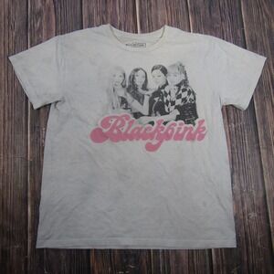 Blackpink Band Shirt Mens XL Gray K-Pop Photo Graphic Music Concert Tour Tee